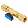 G1/4 Brass Refrigeration Ball Valve Adapter, HVAC Refrigerant Charging Vacuum