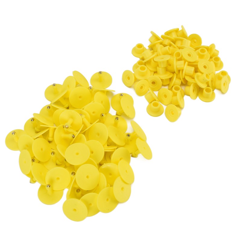 100PCS Animal Round Ear Tags Easy to Distinguish and Use