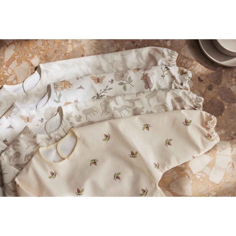 Jollein Unisex Baby Waterproof Bib with Sleeves, Olive, 75 x