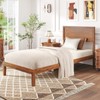 Giantex Wood Twin Bed Frames with Headboard, Mid Century Modern