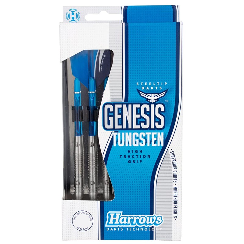 Harrows Unisex's Genesis Tungsten Darts, Silver, 22 g