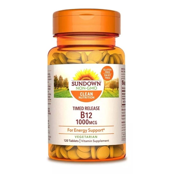 Sundown Vitamina B12 1000mcg Energia Y Metabolismo 120 Caps Eg B20