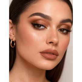 Erinde 7 Colors Eyeshadow Palette, Matte Shimmer Glitter Finishes Eye Shadow, Ultra-Blendable, Highly Pigmented Power Formula Makeup, Natural Nude Eyeshadow Palette for Wowen, 01#