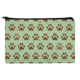 GRAPHICS & MORE Muddy Dog Paw Print Pattern Makeup Cosmetic Bag Organizer Pouch