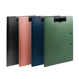 souG 4 Pcs Foldable Clipboard, 360 Degree Cover Clipboard File Folder, Perfect Clipboard for Private Documents, Awesome for Office, Medical Field, School, Job Interviews Or Personal Use (4 Colors).