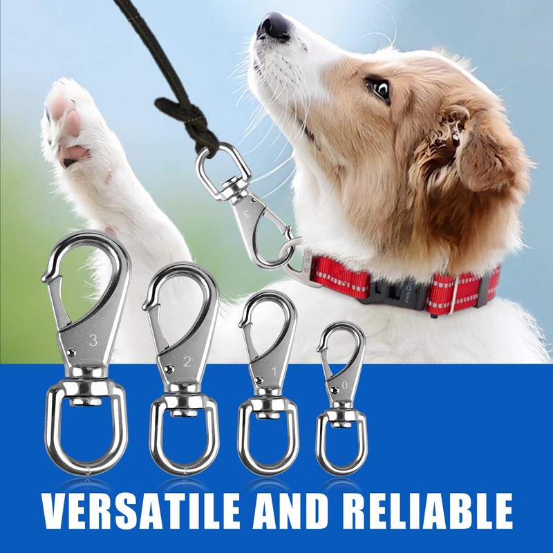 KINLINK 304 Stainless Steel Swivel Snap Hooks, 8 Pack 4