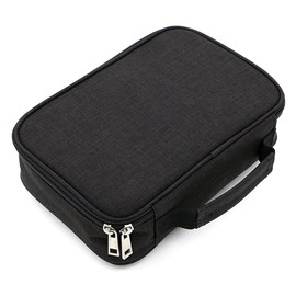 BTSKY® High Capacity Zipper Case- Multi-Functional for Stationery and Pencil, 72 Slots Colored Portable Bags With 2 Removable Sleeves(Black)