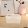 Kisangel 3pcs Transparent Card Storage Box Multi Purpose Organizer for