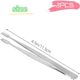 HIDOSNG 3pcs Tweezers Stamps Collector Tools Stamp Collecting Eyelash Applicator Tool