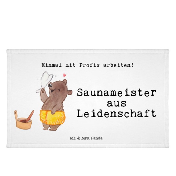 Mr. & Mrs. Panda Guest hand towel, sauna master with