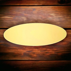 Oval Worktop Saver - Acrylic Matt Lemon Bonbon 38cm x 58cm
