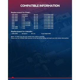 KAX Front Right steering knuckle Compatible with Ford F-150 Heritage 2004 4WD 5.4L,Passenger Side