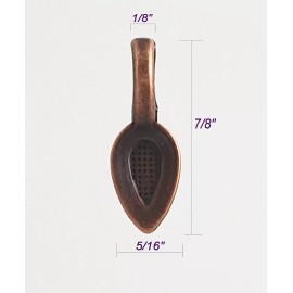 Glass Designs by DQ Copper Color Glue On Bails - Medium - Qty 10 - Alloy Ships from WI, USA (348-C)