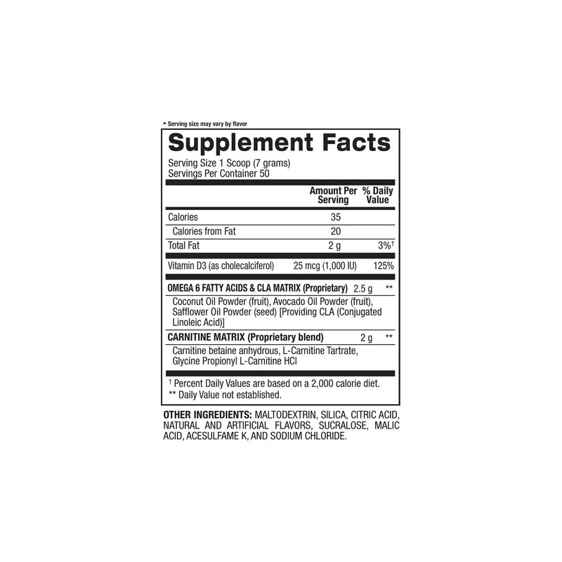 Suplemento BPI Sports CLA+ Carnitine Sabor Rainbow Ice de 350g