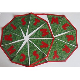 Merry Christmas Bunting Green and Red 10ft Long