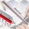Kyuionty Architectural Scale Ruler 12 Inch, Imperial Scale Aluminum Laser-Etched