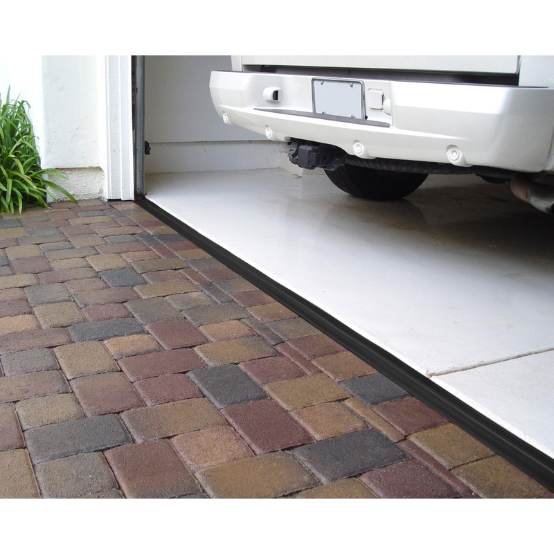 G-Floor 20' Vinyl Garage Threshold in Midnight Black Color for