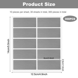 Pack of 300 Scratch Stickers Scratch Labels 60 x 25 mm Scratch Stickers Scratch Cards Ideal for Vouchers, Scratch Stickers, Gifts, Christmas, Party, Games, Postcard, Crafts, Birthdays