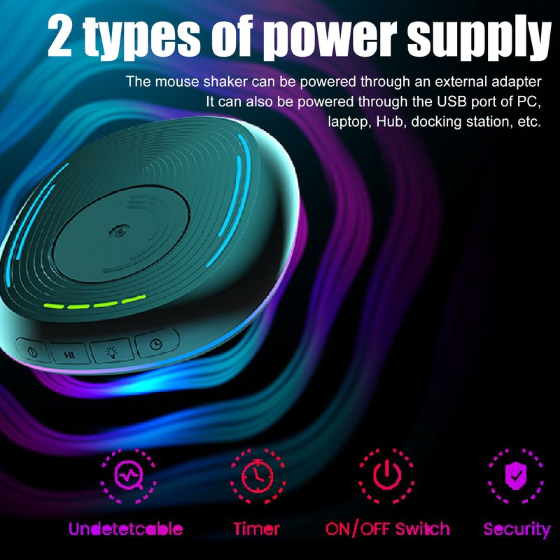 Undetectable Mouse Mover Adjustable Timing Plug and Play Silent Auto