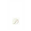 Caspari White Pearl Paper Linen Guest Towels, Monogram Initial D,