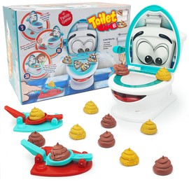 Anemeeoke Poop Family Game - Funny Shooting Game - Fast and Frenzied Launching Poop - Including 1 Toilet Bowl, 2 Dexterity Launchers, 12 Soft Plastic Toy Poops -Gift for Kids 3 4 5 6 7 8 Year Old
