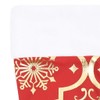 "vidaXL Luxury Christmas Tree Skirt with Sock - Red Fabric,
