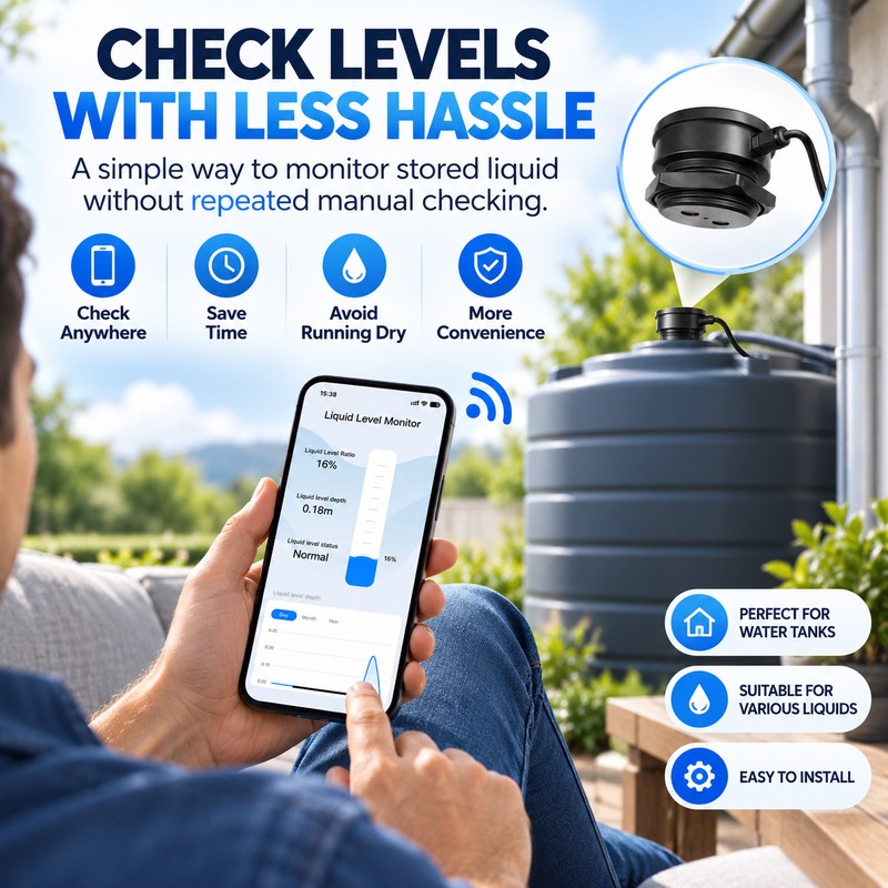 WiFi Ultrasonic Water Tank Level Sensor – Tuya Smart App