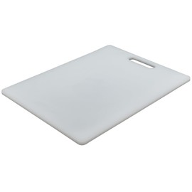15" x 20" White Plastic Cutting Board w/Handle, Each