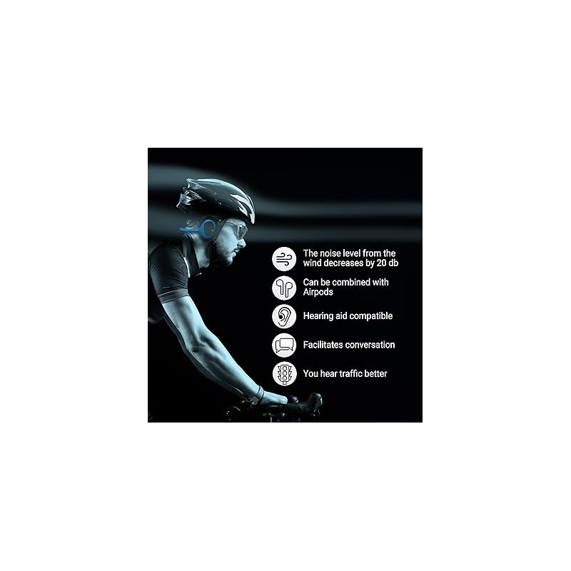 Windfree Cyclist Wind Deflector Ear Muffs Noise Reduction Earmuffs Cycling