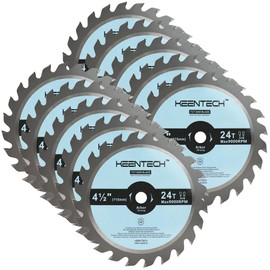 KEENTECH 4-1/2 Inch Circular Saw Blade 24T by 3/8" Bore Fast Cutting for Plywood, MDF, OSB, Longer Service Life, 10-Pack