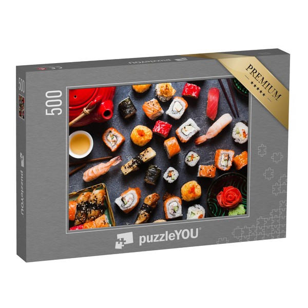 puzzleYOU: 500 Piece Puzzle "Nigiri and Sushi Rolls, Served with