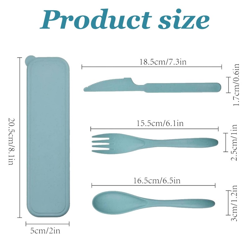 2 Sets Portable Reusable Cutlery Set with Case – Utensils