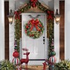 JEDWKFA Christmas Wreath 31 cm, Door Wreath Christmas, LED Wreath