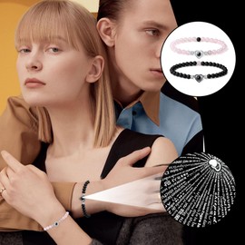 XIANNVXI Matching Bracelets Boyfriend Bracelet Gifts for Women Matching Couple Bracelets 100 Languages I Love You Matching Bracelets for Couples