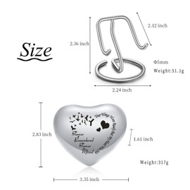 AIWENXI Pet Urn Memorial Container Jar Pot Urn Memorials Keepsake Pet Dog Cat Urn Mini Urn Memorial Urn for Cremation Ashes (Bird Silver)