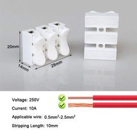 Aiqeer 40 Piece CH3 Spring Wire Connector Set, Quick Wire Connector Terminal, Quick Connection Terminal Block