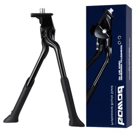 BOWOD Bike Stand for 24"-28" - Adjustable & Foldable Bike Kickstand with Stable Double Leg & Chain Protection - Easy to Mount Kickstand for Adult Bike - Durable Design for Trekking & Mountain Bike