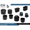 Regatón Tapón Cuadrado de 1 1/2" de Plástico Paq. 10