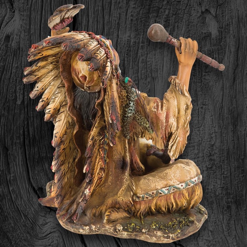 United Cutlery Native American Chief Resin Sculpture | Beautiful Home