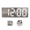 Digital Alarm Clock Temperature Display LED Mirror Electronic Clocks for