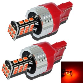 Alla Lighting Super Bright 7440 7443 Red LED Bulbs 1000 Lumens 3020 30-SMD 7440 7443 Cars Trucks Turn Signal Brake Stop Tail Light Replacement