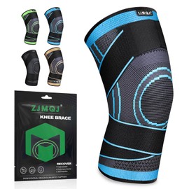 Knee Sleeve, knee Support for women and men with Removable Adjustable Straps, Premium Knee Compression Sleeve and Knee Brace for Arthritis Pain, Running, Cross Training
