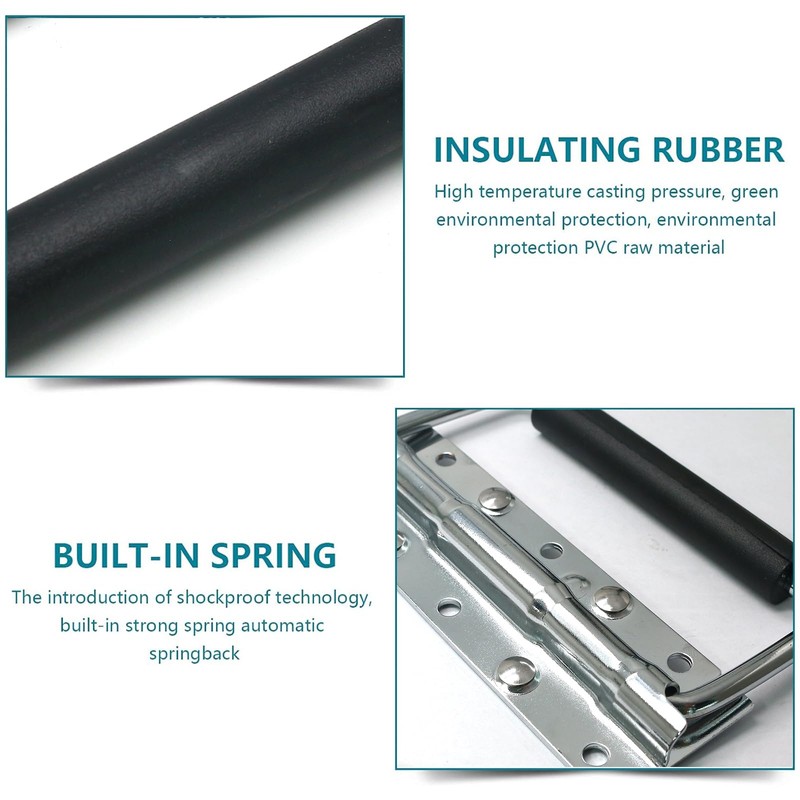 Bonsicoky 2 Pcs 4.92" Spring Loaded Handle with Rubber Grip,