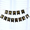 Haobase Happy Birthday Banner Birthday Garland Party Decorations 16cm×20cm (Black)