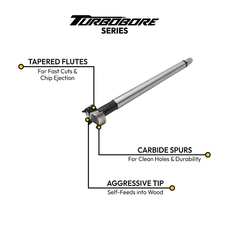 Big Horn 70151 1 Inch Carbide Tipped Multi Spur Bit