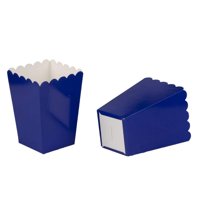 Navy blue Popcorn Boxes Mini Paper Popcorn Box for Party,Pack
