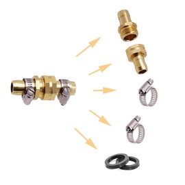 YuanTenhwy 3/4" Aluminum Garden Hose Repair Kit with Clamps,Fit for 3/4" or 5/8" Garden Hose Fitting,for Water Hose Repair,3 sets