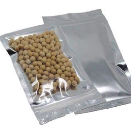 Clear & Silver Aluminium Foil Reusable Zip Bag Food Save Flat Metallic Food Save (25, 9x16cm (3.5x6.25"))