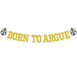 Born To Argue Banner, caso cerrado / futuro abogado, superviviente de la escuela de derecho 2023 decoración de fiesta de graduación (dorado y negro)