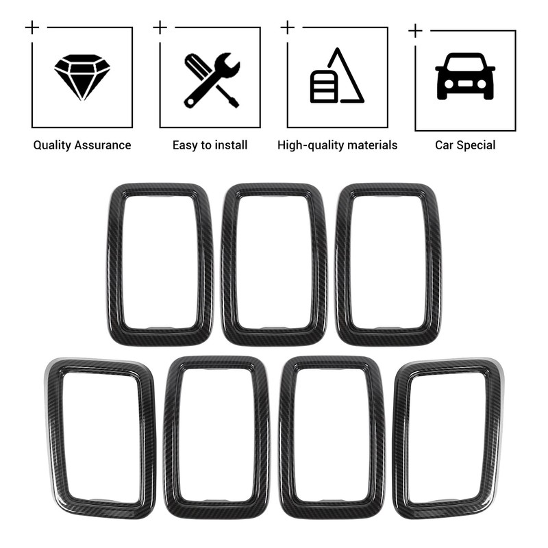 JeCar Front Grill Rings Grille Inserts Cover Trim Kit for